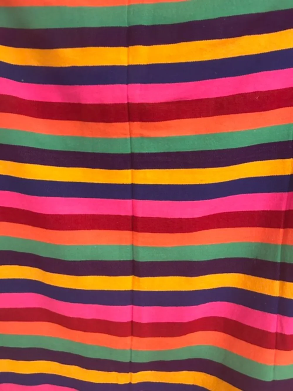 Multi-color Striped Mexican Blanket Throw 61 x 87 inches